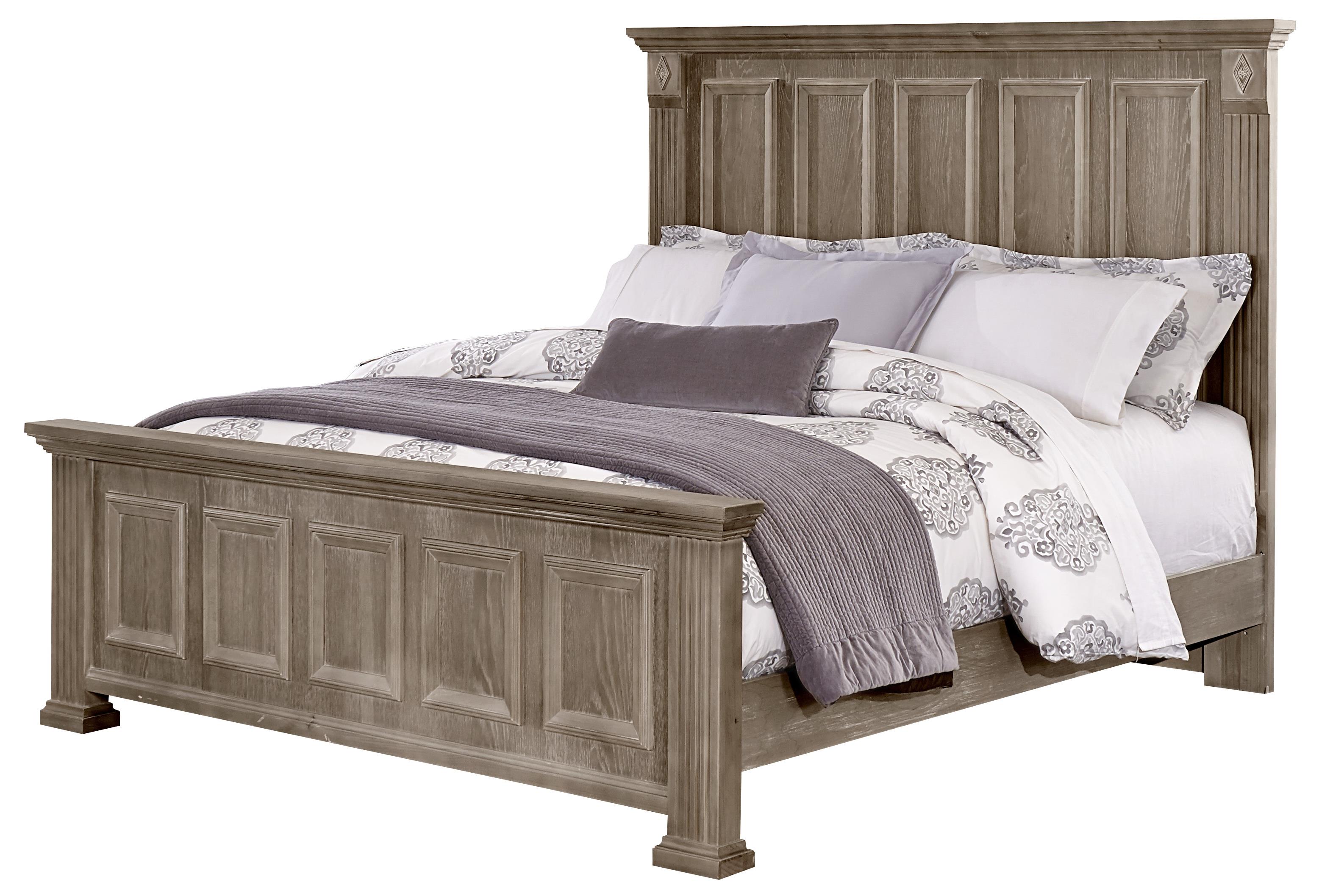 Vaughan Bassett Woodlands Transitional King Mansion Bed Belfort